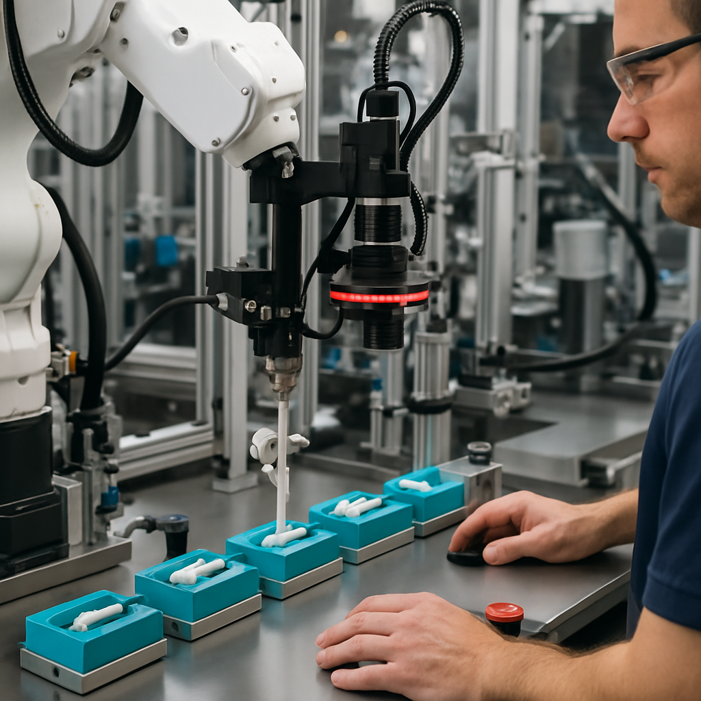 I am making a website and I need an image to describe this No text Real lookingRobotic loading or alignment where fine motor skills cause variationAut