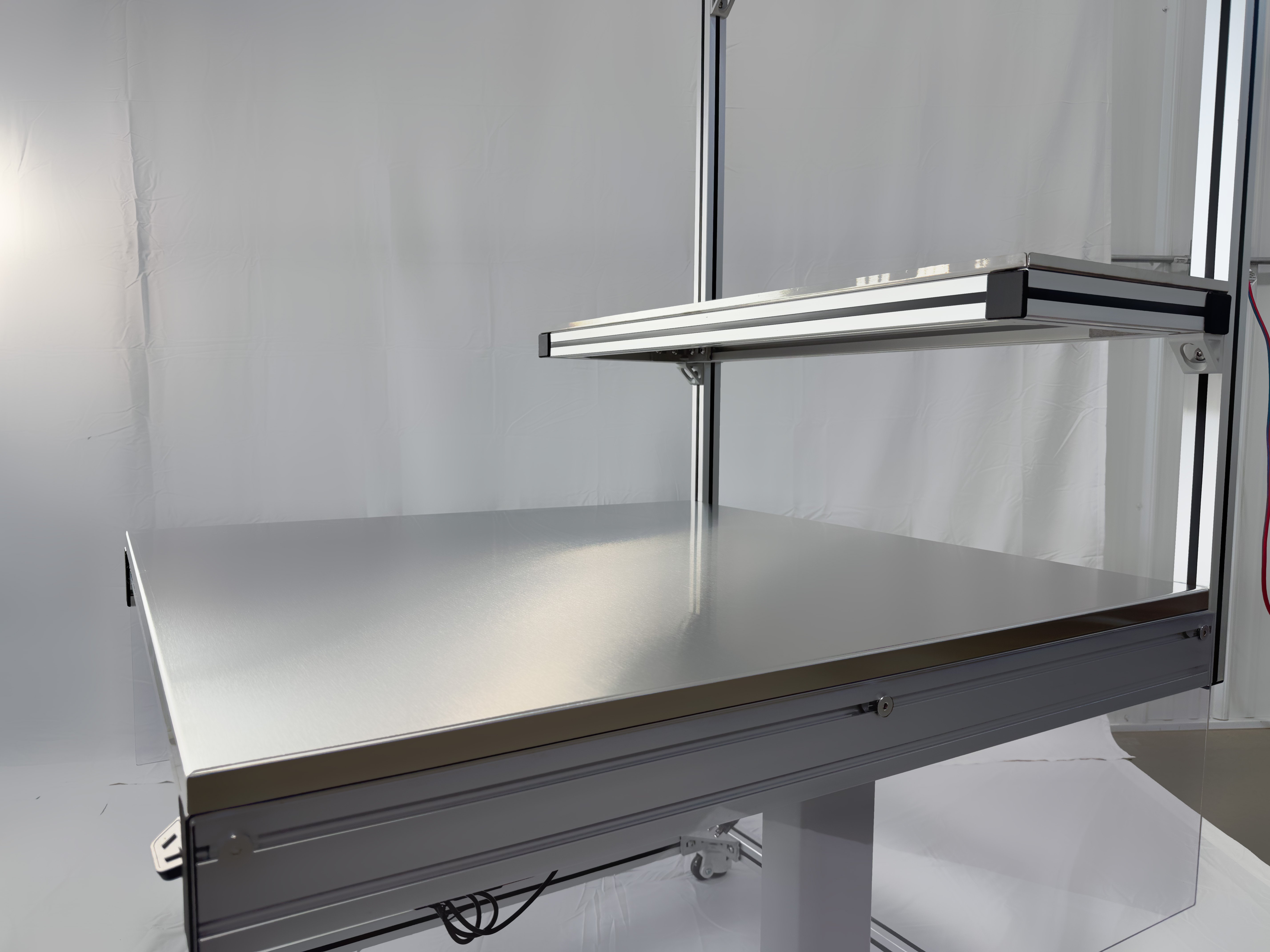 Side view of workstation