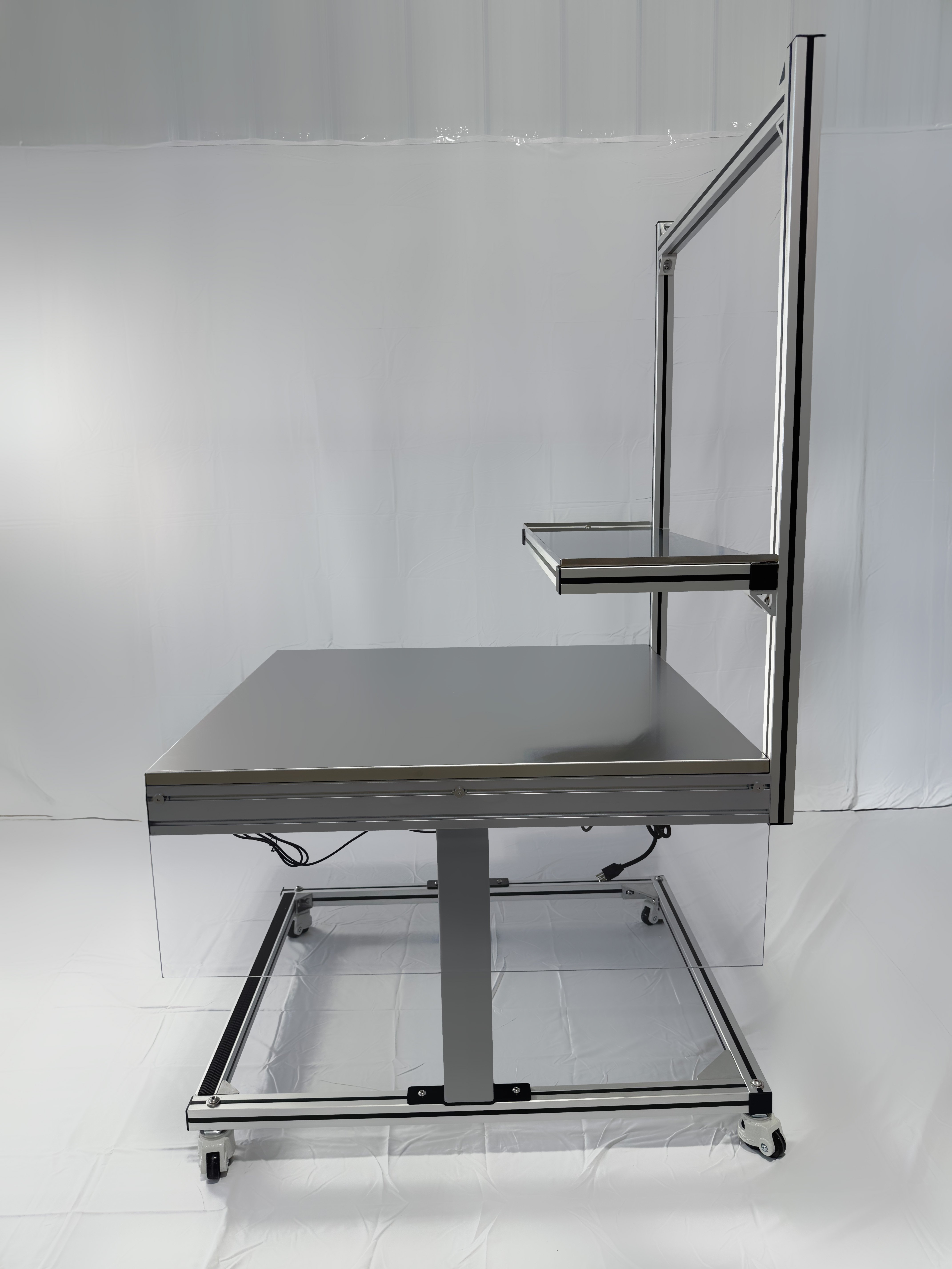 Sideview of medical workstation