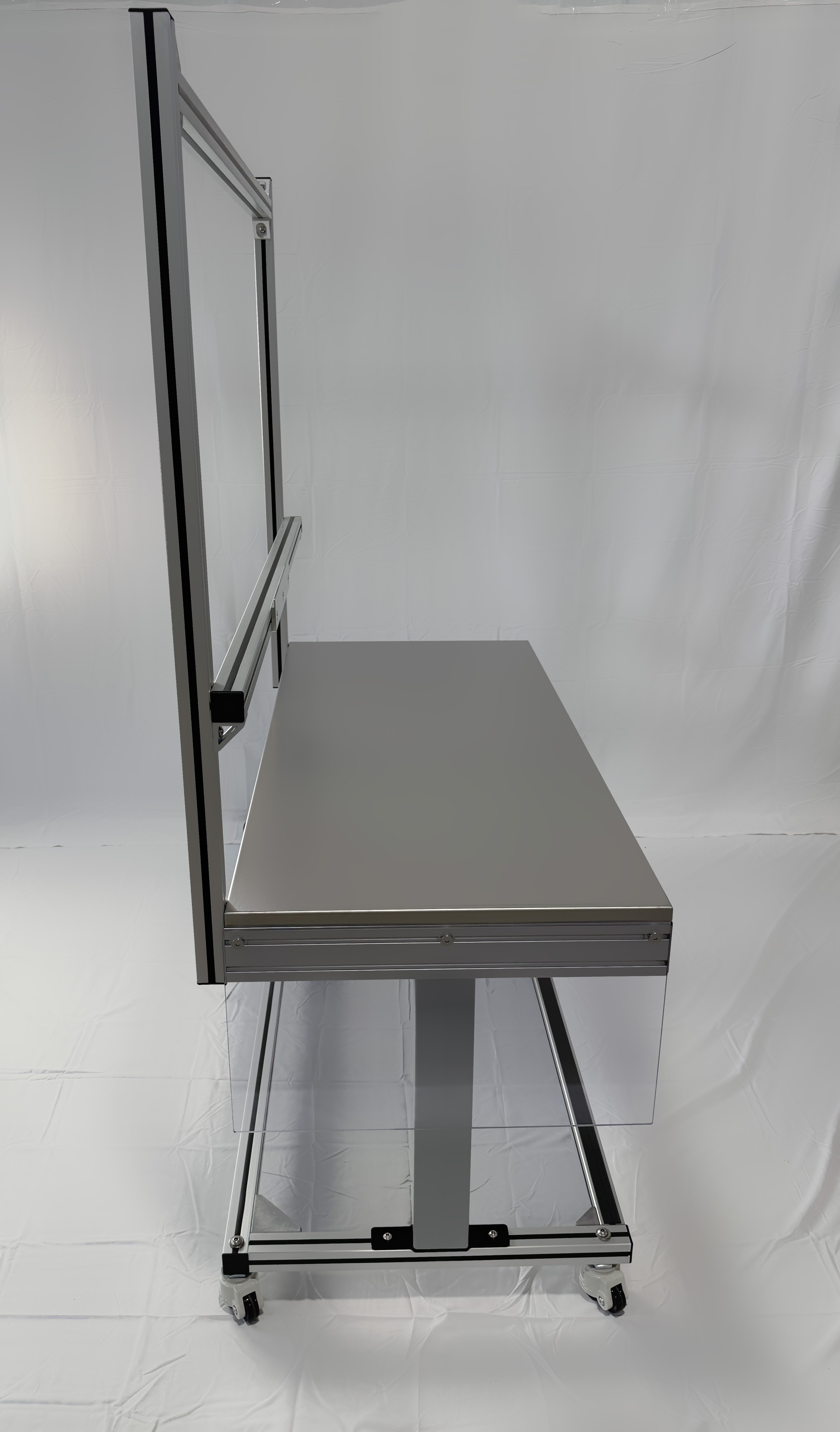 Side view of workstation